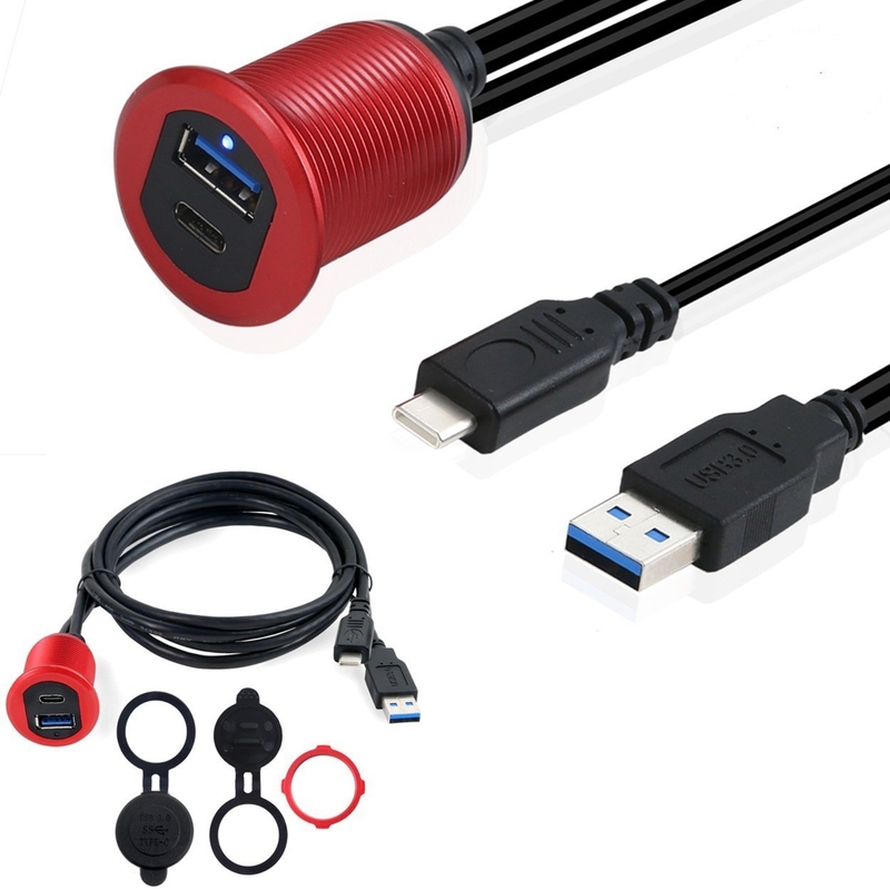 Тип USB панели приборной панели автомобиля удлинительного кабеля 2M держателя USB 3,0 полный