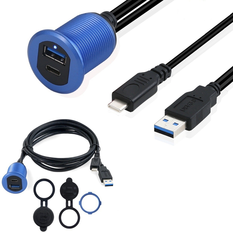 Тип USB панели приборной панели автомобиля удлинительного кабеля 2M держателя USB 3,0 полный