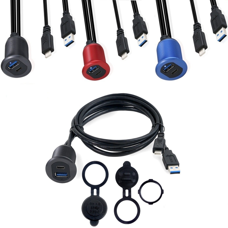 Тип USB панели приборной панели автомобиля удлинительного кабеля 2M держателя USB 3,0 полный