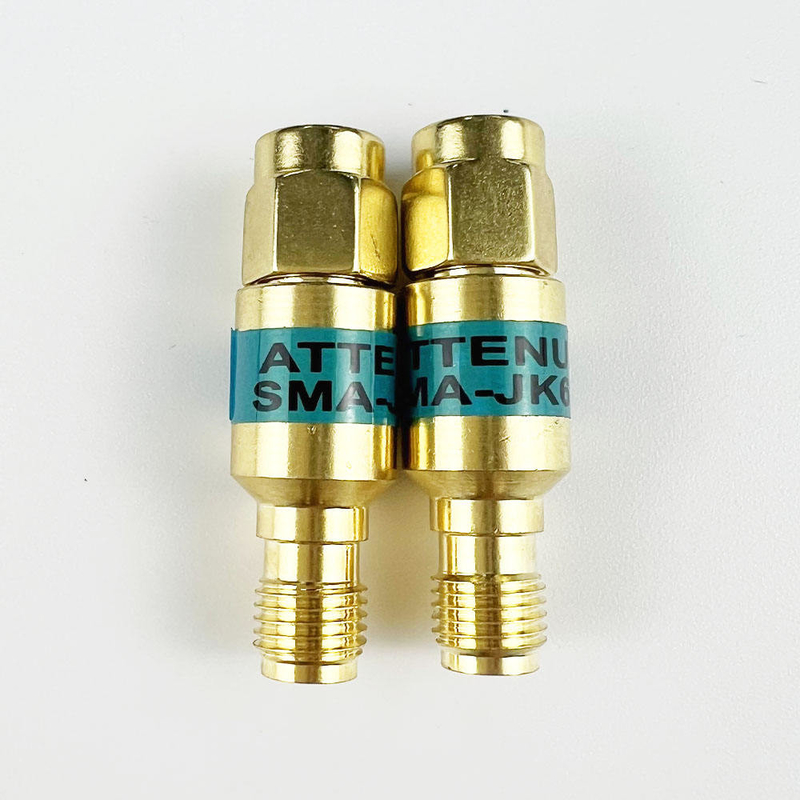 2W DC-6GHz SMA Мужчина на SMA Женщина Коаксиальный радиочастотный аттенуатор 1/2/3/5/6/10/15/30db Аттенуатор SMA Фиксированные разъемы Золотая пластина