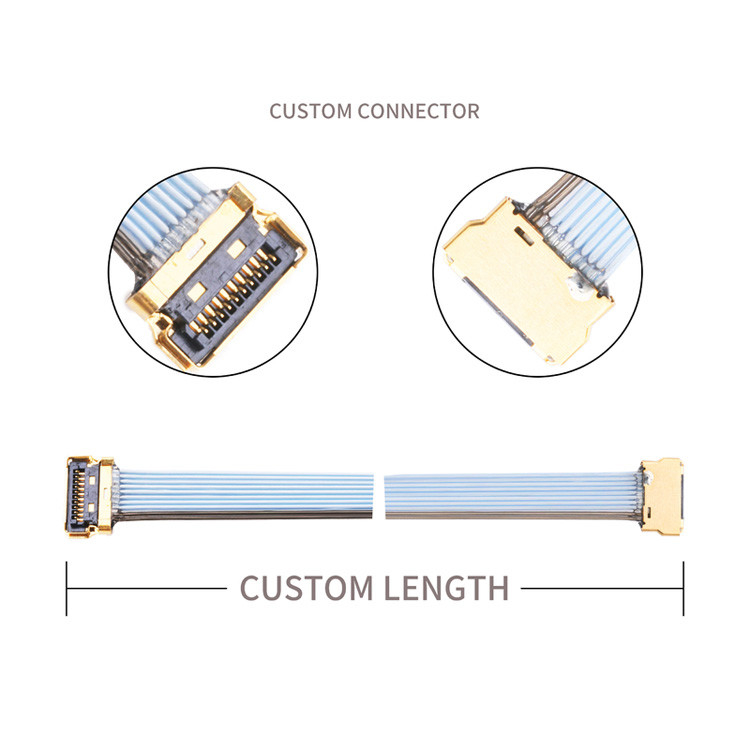 LVDS кабельная линия UY 10P 0.35mm Pitch I Pex 20857-010T-01 Кабельные сборы для Ipex Micro Коаксиального кабеля