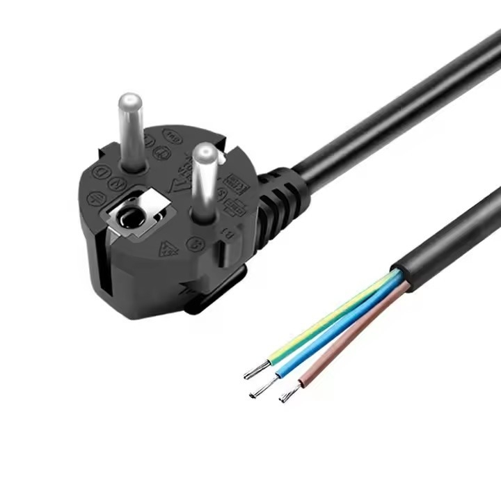 Хороший продавец EU Power Cord 3G 18 Awg 1.5M Single Head Bare Wire Tail Peeled Tin Tail Для бытовой техники или электроинструмента