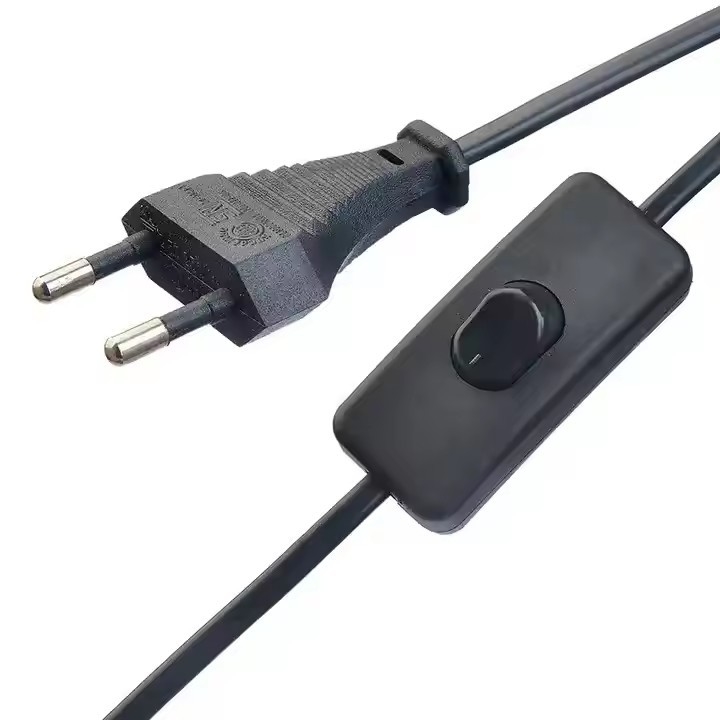 SNI одобрен 2 штифта Тип C7 Фигура 8 Форма Женская розетка Черный кабель питания Шнур 1.2M/1.5M/1.8M Длина Домашний ресторан