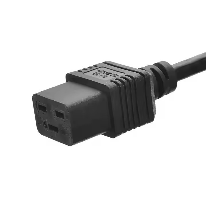 Iec-60320 3 Prong H05vv - F 3G 0,75 Коннектор C19 до C20 Коннектор Медный проводник Электрический кабель для бытовой техники