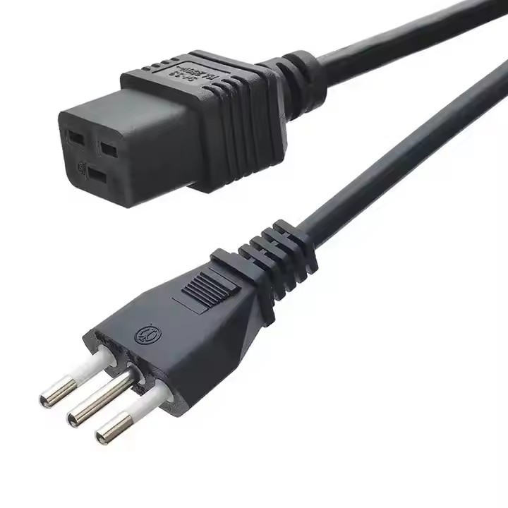 Iec-60320 3 Prong H05vv - F 3G 0,75 Коннектор C19 до C20 Коннектор Медный проводник Электрический кабель для бытовой техники