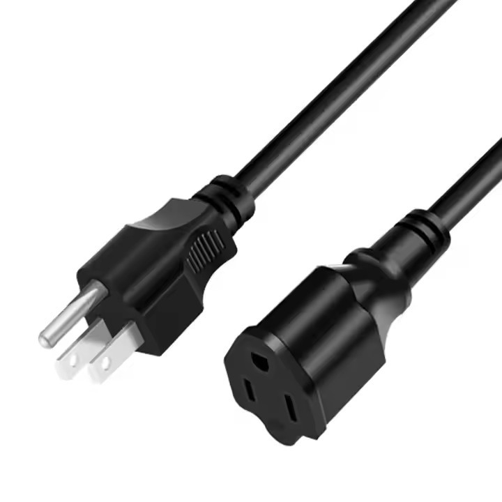 3 штифтовые кабели питания расширительные кабели AC с розеткой