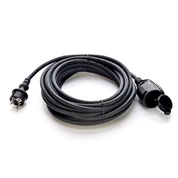 GS Одобрение H07RN-F 3X1.5 3m Черный высококачественный Eu Power Cord Водостойкий резиновый кабель для электропитания промышленности