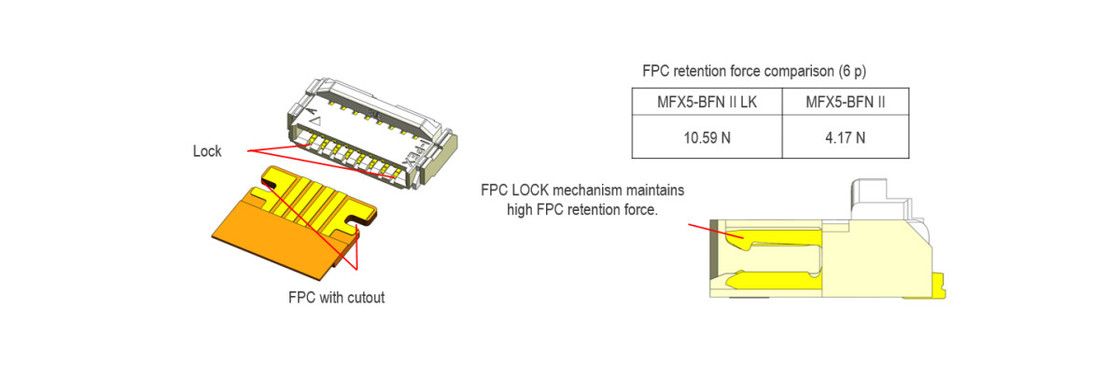 20600-024E-01 FPC Гибкий плоский кабель 0,5 мм Печать IPEX MINIFLEX 5-BFN II LK Механический замок