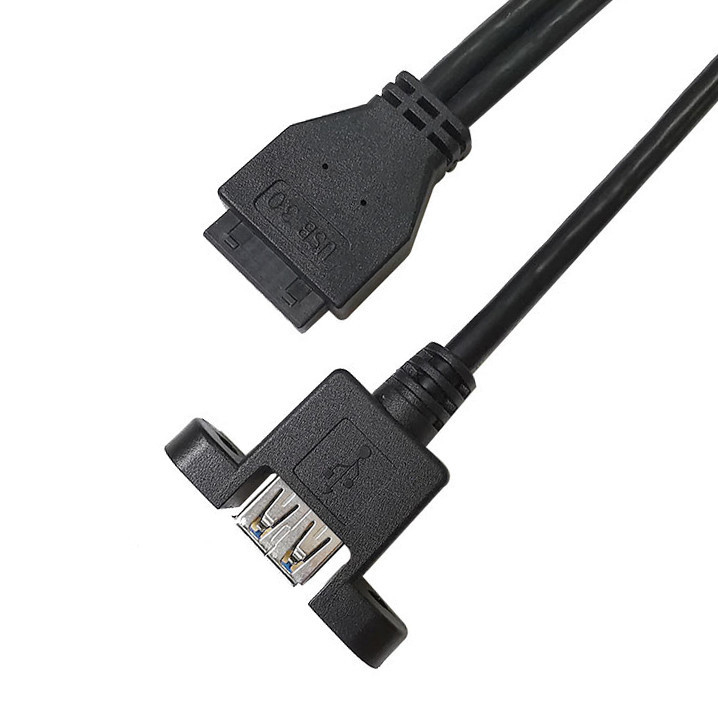Промышленность проводка каната USB 3.0 панель монтаж A X2 до 20 штифтов заголовка материнская плата на заказ