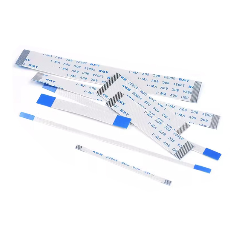 Ffc / Fpc Плоский гибкий кабель Awm 20624 80c 60v Vw-1 0,5 мм 1,0 мм 6pin/8p/5p-20pin Круговой платформы Fpc/Ffc Проводка