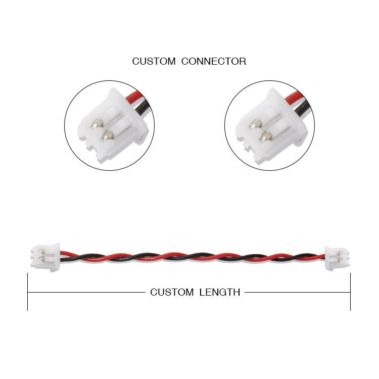 RY Бренд JST Wire Harness XHP-2 Кабель соединителя 22AWG UL1007 Чёрный Красный 2P Кабель клей