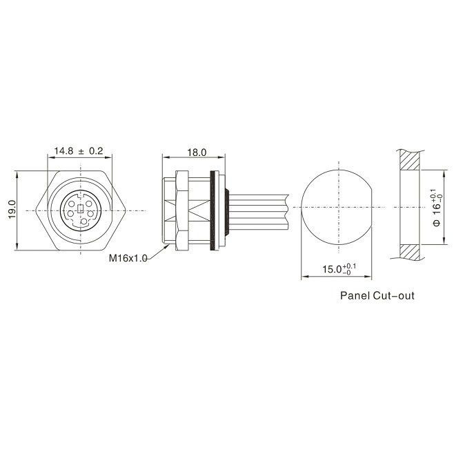 Производственный MD WF 6 Pin Mini Din Cable, IP67 прямой изобусный кабель Lvds дисплейный разъем