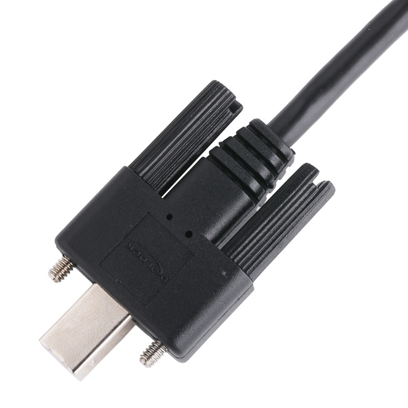 Плетение Чёрный UL Принтер соединитель кабель USB 2.0 Тип A к Типу B блокировка