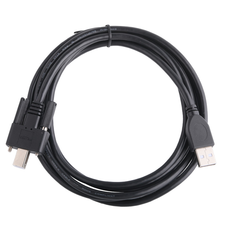 Плетение Чёрный UL Принтер соединитель кабель USB 2.0 Тип A к Типу B блокировка