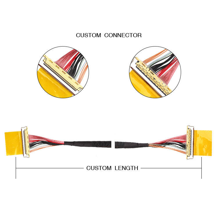Фабрика 36AWG Lvds Кабельная сборка I Pex 20453-240t-01 до 20453-240t-01 40P 0,4 мм