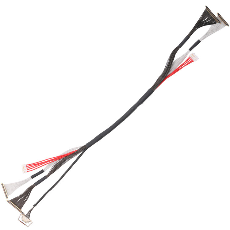 I-PEX 20531-034T-01 с 0,25мм наклоном кабеля на 20633-210T-02S с тем же 0,25мм наклоном