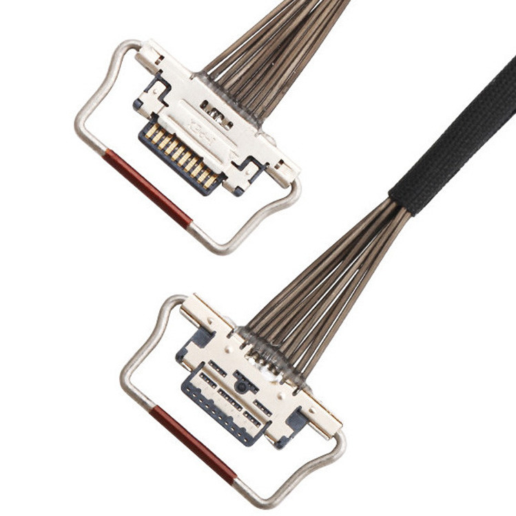 Фабрика 10 штифтов микрокоаксиальный кабель 0,4 мм пич 20633-310T-01S Lvds для тепловой камеры
