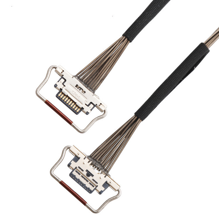 Фабрика 10 штифтов микрокоаксиальный кабель 0,4 мм пич 20633-310T-01S Lvds для тепловой камеры