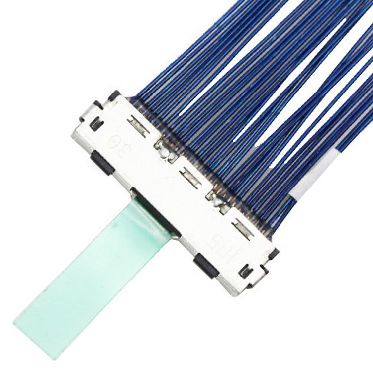 30-контактный LVDS микрокоаксиальный кабель с диаметром 0,5 мм, соединитель Хироза, обозначенный как DF80D-30P-0.5SD