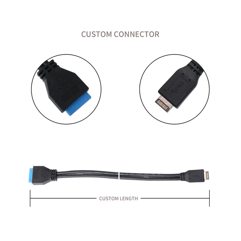 Электрический кабель для компьютерной материнской платы USB 3.1 Type-E Мужчина на IDC20P Мужчина кабель адаптера 20-контактный расширительный кабель