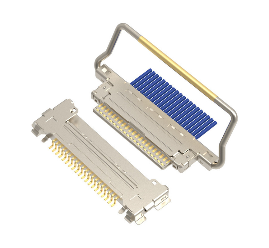 Коаксиальный кабель CABLINE-CA 20pin 20633-220T-01S микро- тангаж 0,4 mm, горизонтальный сопрягая тип Микро-коаксиальный соединитель