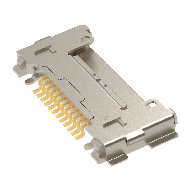 Штепсельная вилка CABLINE-CA 12pin20633-212T-01S на микро- собрание коаксиального кабеля тангаж 0,4 mm, горизонтальный сопрягая тип