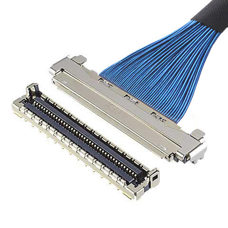 Микрокоаксиальный кабель LVDS с электромагнитной защитой и механической блокировкой IPEX MICRO COAX CABLE 30P CABLINE-UM 20878-030T-01