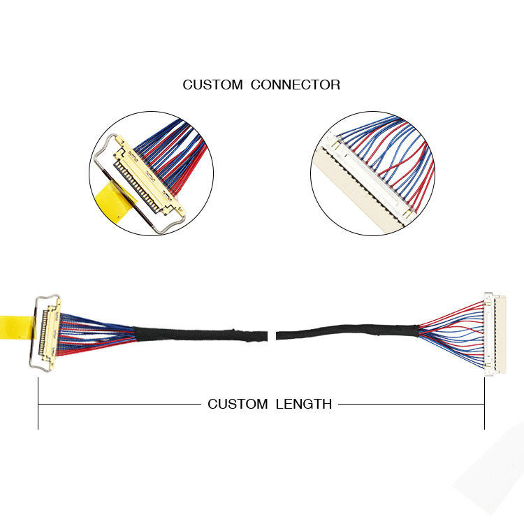 0.5mm Pitch 20453-220t-03 Lvds Кабельная сборка Df19g-20s До I-Pex ISO14001