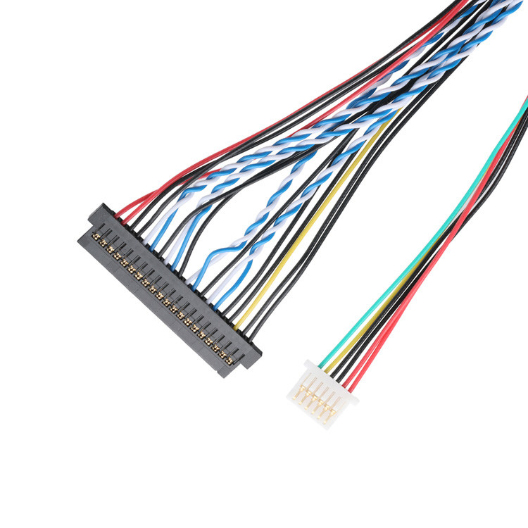 OEM/ODM ЛВДС кабельная сборка от JAE FI-X30HL 30P 1,0mm Pitch до JAE FI-S20S 20P и SHLP-6P