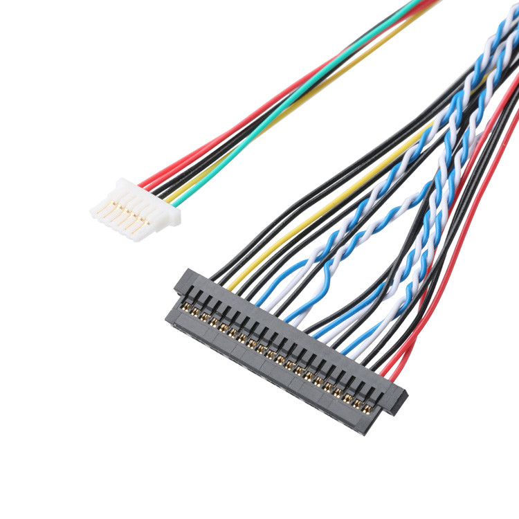 OEM/ODM ЛВДС кабельная сборка от JAE FI-X30HL 30P 1,0mm Pitch до JAE FI-S20S 20P и SHLP-6P