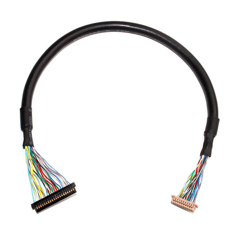 Сборка кабеля LVDS с 1,0 мм продольным углом и 32AWG, используя  DF13-20DS-1.25C LCD-коннектор
