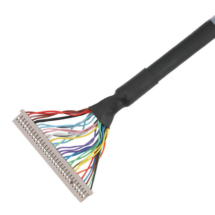 С  1.25mm DF14-30S-1.25C до JAE 0.5mm FI-RE51HL создана LVDS EDP кабельная сборка