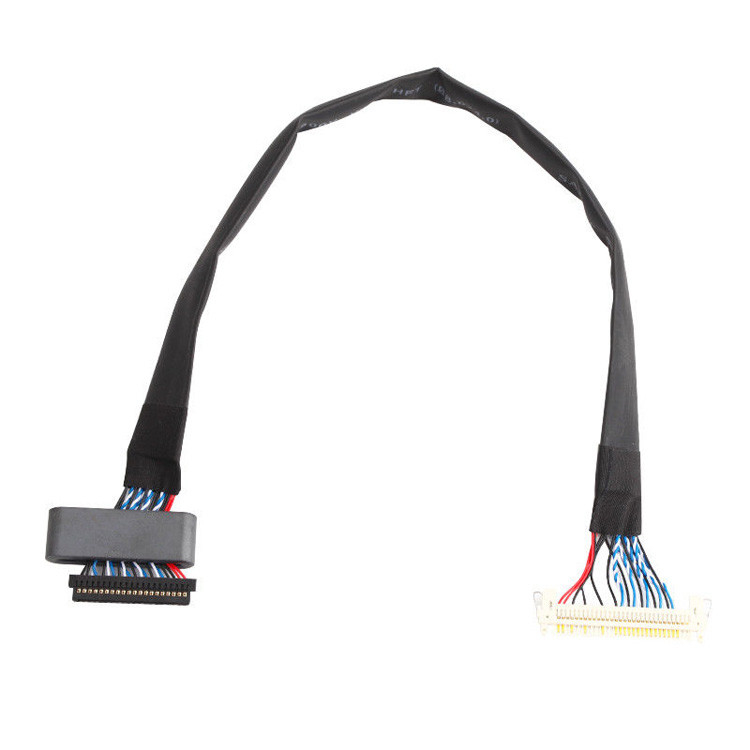 Сборка кабеля LVDS от JAE FI-S20S до FI-X30HL, с откидом 1,25 мм и номиналом 500ВАК