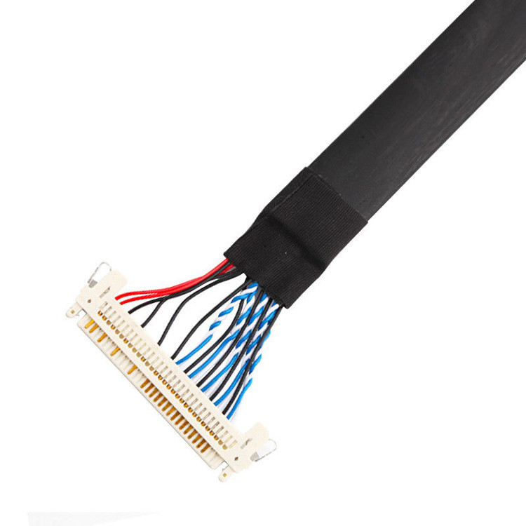 Сборка кабеля LVDS от JAE FI-S20S до FI-X30HL, с откидом 1,25 мм и номиналом 500ВАК