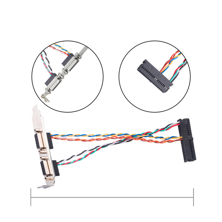 2 пары Lvds привязывают Db15 Pin 205205-2 гнездового разъема 15 электрическое к Pin 40