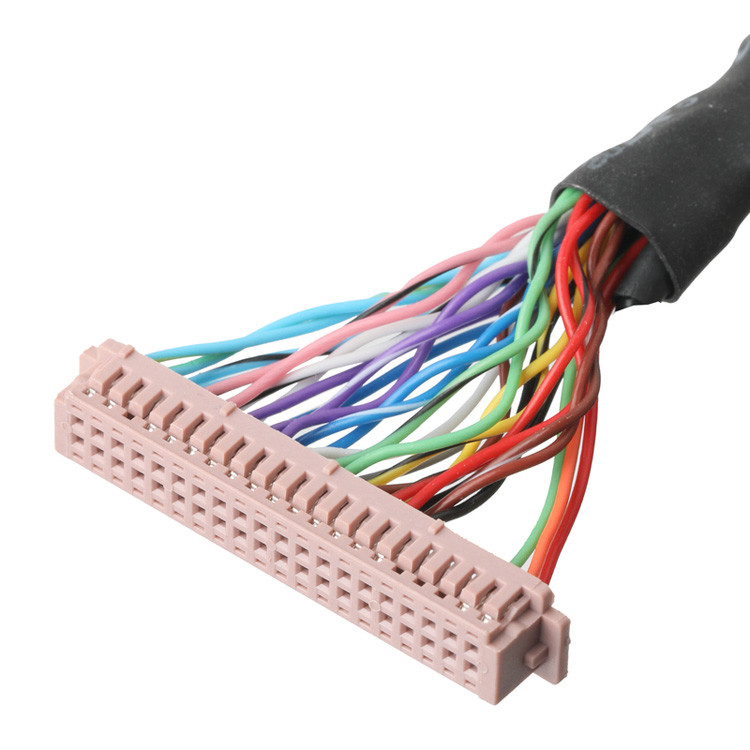 OEM/ODM LVDS кабельная сборка от  DF13-40Pin с 1,25 мм наклоном до HD-SUB 26P Женская сварка UL 1007 20AWG кабель