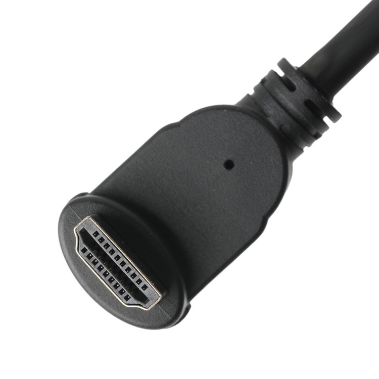 Мужской вертикальный 19pin HDMI-A соединитель сборки к женскому 19pin HDMI LCD кабеля