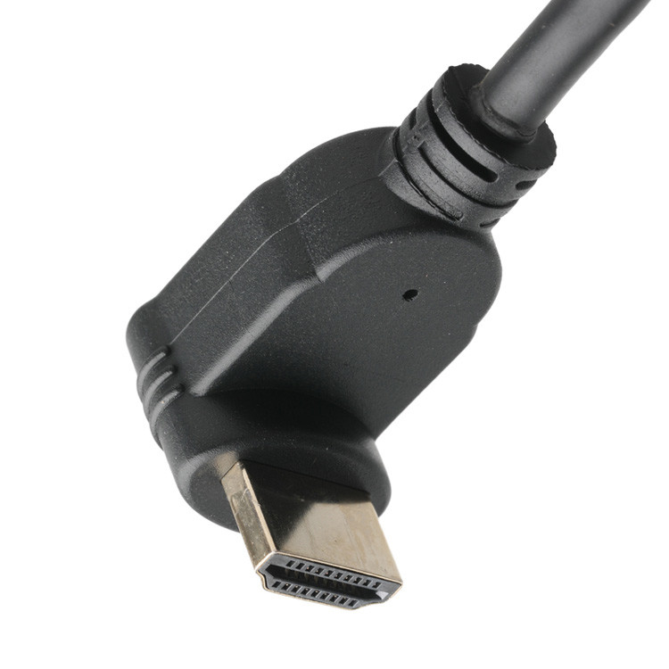 Мужской вертикальный 19pin HDMI-A соединитель сборки к женскому 19pin HDMI LCD кабеля