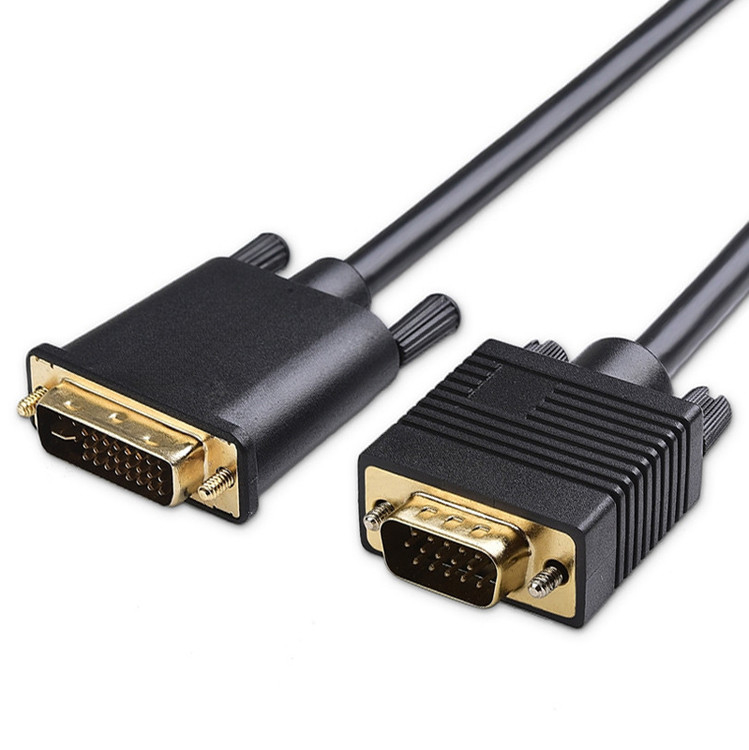 ROHS DVI-I 24+5 Pin To VGA Cable LVDS LCD Assembly Connector OEM/ODM