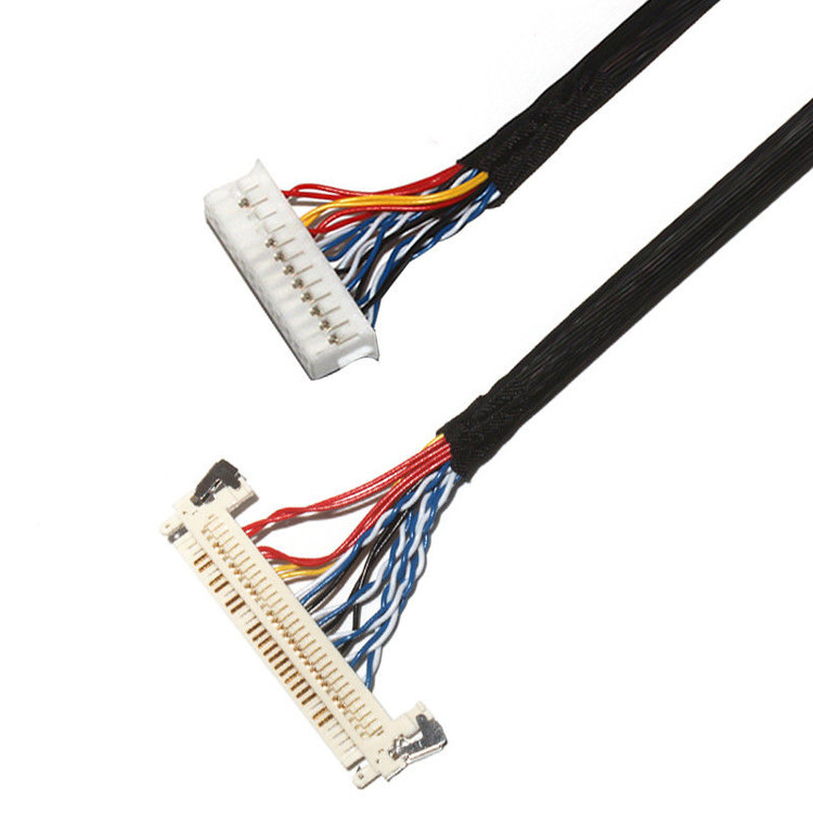 Настройка длины 2,0 мм сверху кабельная сборка Lvds 30 пин IPEX DF11-24DS-2C до FI-X3OHL OEM / ODM
