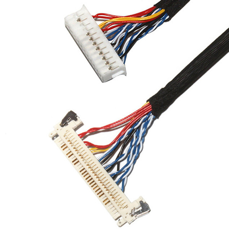 Настройка длины 2,0 мм сверху кабельная сборка Lvds 30 пин IPEX DF11-24DS-2C до FI-X3OHL OEM / ODM
