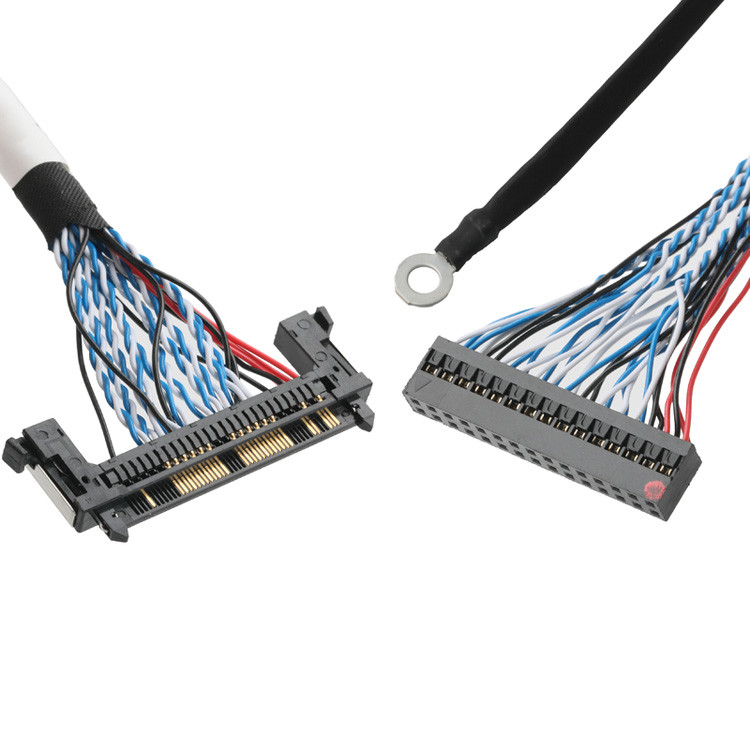 OEM/ODM LVDS кабельная сборка от JAE FI-RE51HL 51-Pin до DP2.0 30-Pin или EGN UL 1571 28AWG кабель