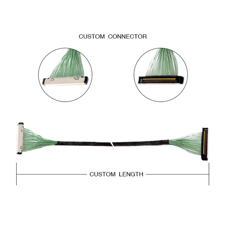 50 Pin 20380-R30T-06 LVDS EDP Micro Coaxial Cable Assembly 50P соединитель