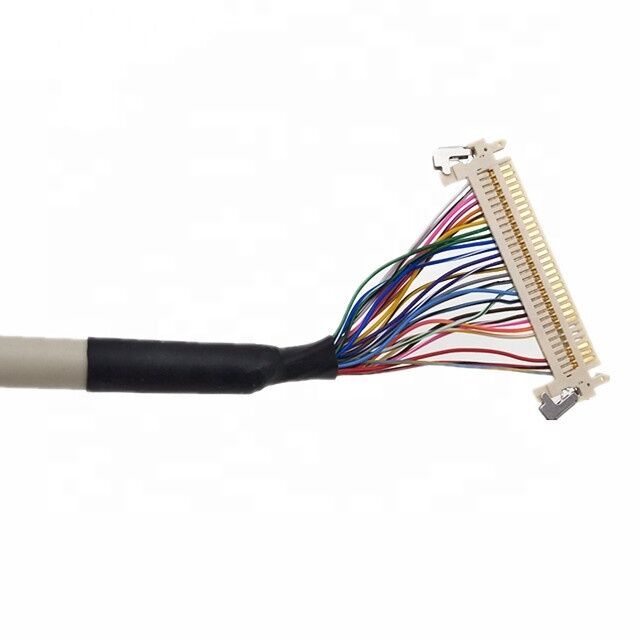 Custom LVDS Cable 30PIN to 40PIN with 20-60pin Range and 24-40AWG Wire Size for LCD/Display Applications