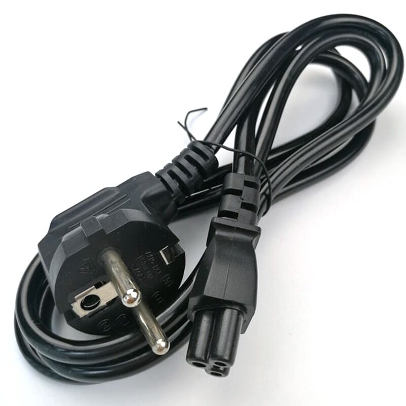 3 Pin EU Plug Standard ABS+PC Fireproof Computer Power Cord AC Power Cord for Home Appliances