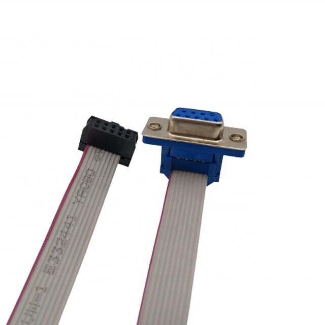 D-SUB DB9 к IDC Flat Ribbon Cable Assembly с позолоченным разъемом и 2,54 мм продольным проходом для приложения с настраиваемой длиной