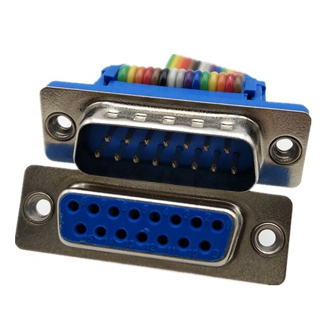 OEM ODM RS232 15Pin D-Sub позолоченный соединитель плоская ленточная кабельная сборка с настраиваемой длиной