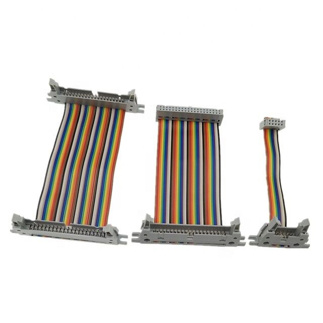 Гибкий шлейфовый кабель с плоским сечением 1,27 мм, 30 AWG, с позолоченным разъемом IDC для электроники