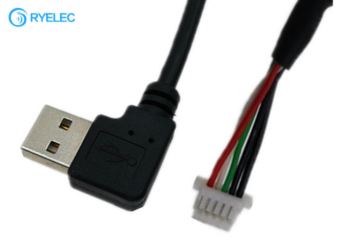 Custom 1.0mm Pitch 5 Pin SH Micro JST Connector To USB A  Right Angle Male Plug Cable