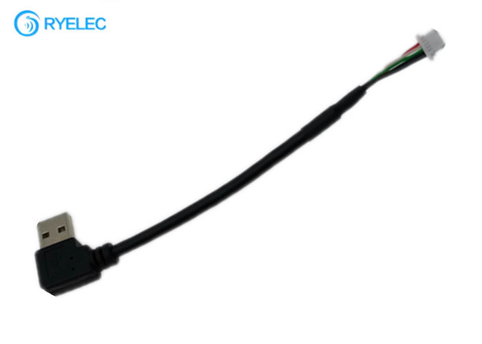 Custom 1.0mm Pitch 5 Pin SH Micro JST Connector To USB A  Right Angle Male Plug Cable